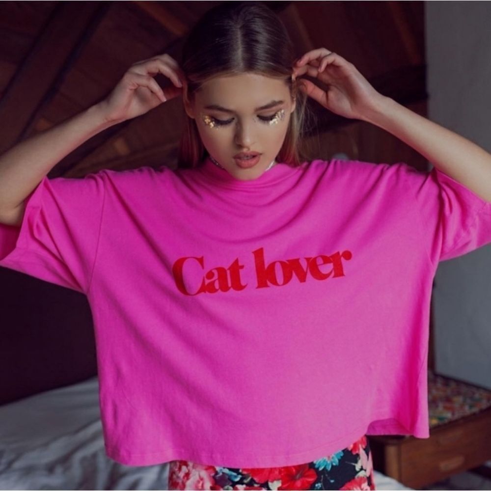 Daydream Nation/Dolls Kill "Cat Lover" Crop Top